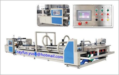Buy Paper Carton Folder Gluer Machine Auto Feeding Counting Stacking Output at wholesale prices
