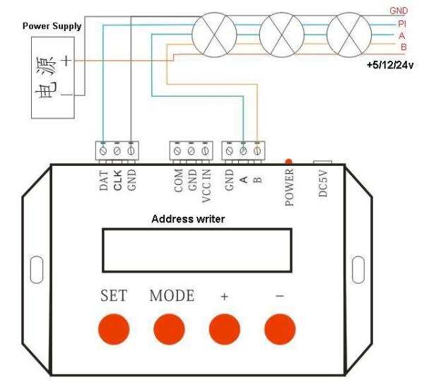 Buy 5cable DMX512 LED Strip Connect to DMX Address Writer at wholesale prices