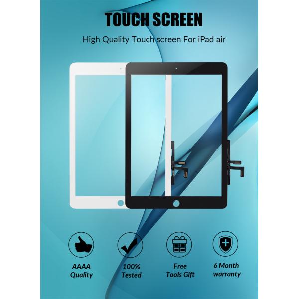 IPad Air 1 IPad 5 Front Glass A1475 A1476 A1474 Ipad Digitizer Replacement