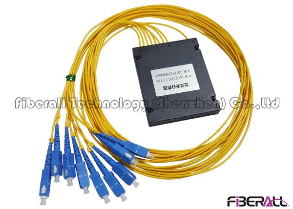 1x8 PON Fiber Optic PLC Splitter With ABS Enclosure And SC/UPC Input & Output