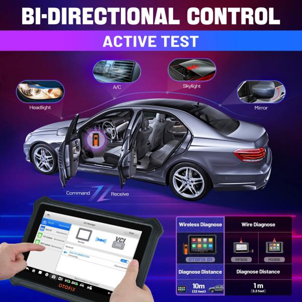 OTOFIX D1 Bi-directional All System Diagnostic Tool OBD2 Tablet Automotive Scanner with 30+ Service Function DPF EPB