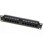 12 Port Cat 6 UTP Patch Panel for Network Server Rack Cabinet Compact and Space
