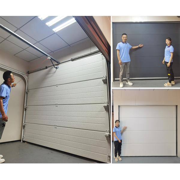 Modern Steel Thermal Insulation Door Panel Sectional Garage Doors Walnut Factory Direct Supply Cheap Price Automatic Hotels