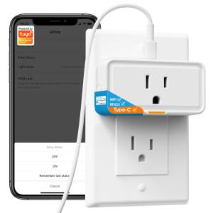 Quality Tuya socket Power Monitor Plug APP Voice Works with Alexa Google Home Smart Type c WiFi RF433 Outlet Plug for sale