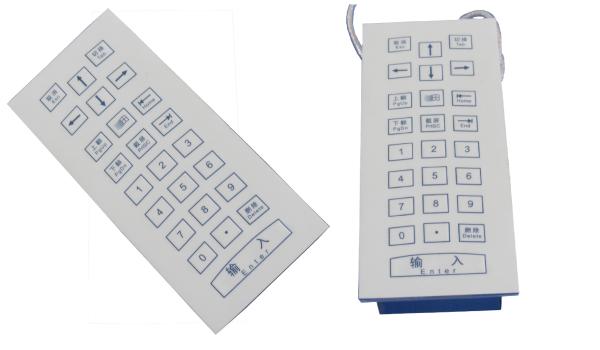 Buy Rugged medical membrane numeric keypad with top panel mounting and USB interface at wholesale prices