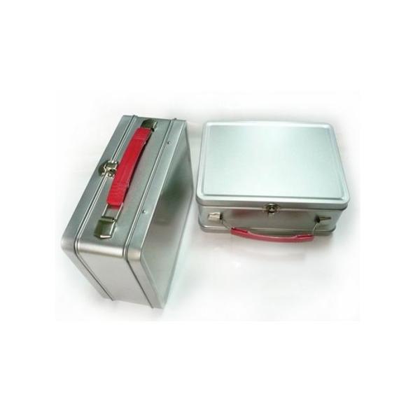 Small size metal box with three layers with button for storging children toy