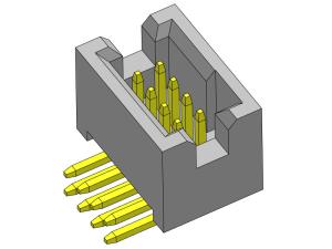 Quality Electronics Box Header Connector 1.27mm Dual Row R/A Dip Type for sale