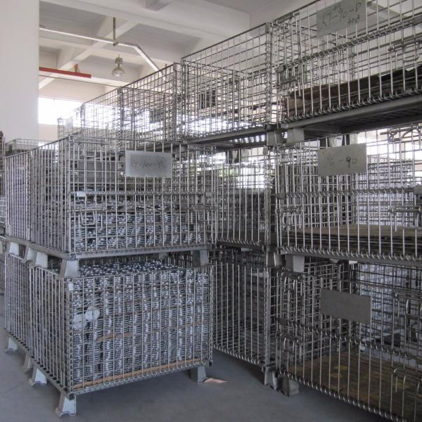 Buy Warehouse Butterfly Stackable Stillages Wire Mesh Pallet Cages at wholesale prices