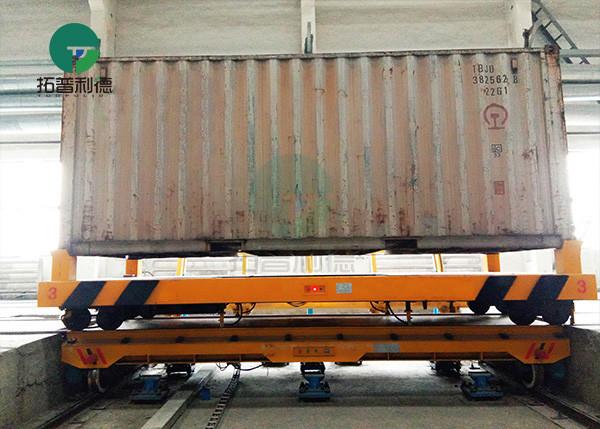 Buy Industrial material transport slab deck 40 tons transfer cart for lifting and handling containers at wholesale prices