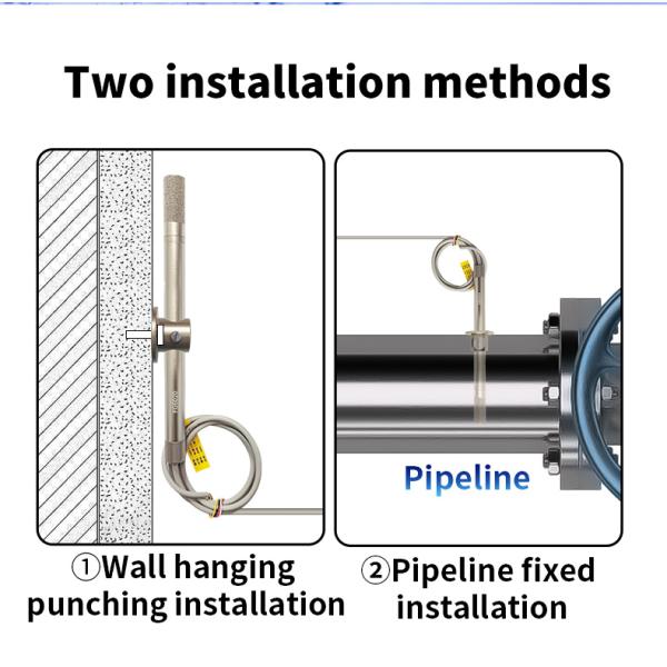 Temperature and Humidity Sensor High Temperature Resistant Pipe Transmitter Industrial High Precision 4~20mA Current Output
