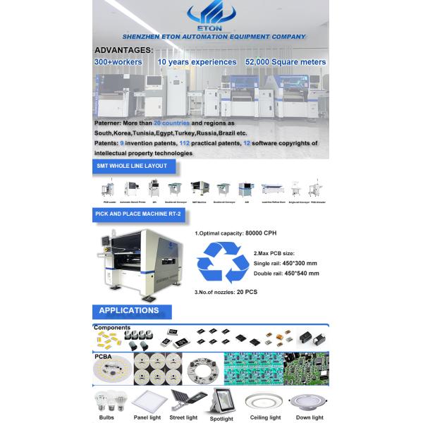 ETON smt assembly equipment small smt pick and place machine in SMT production line
