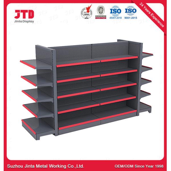 Supermarket Gondola Racking / Display Shelf / Wall Shelves For Runda Good Load Capacity