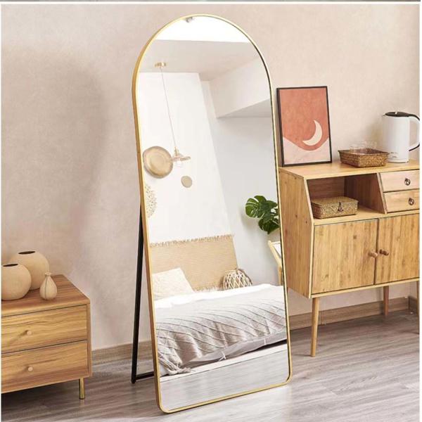 1.5mm Metal Arch Top Square Bottom Aluminium Mirror Frame For Painting Poster
