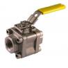 Stainless Steel 3 Piece 4 Bolt Enclosed Standard Port Ball Valve with Threaded Connection for sale