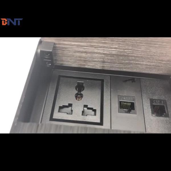 Double EU power computer table connected hidden desktop socket box