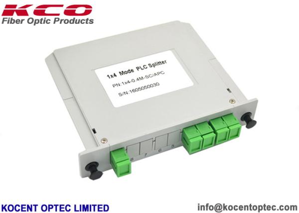 Buy Mini Size 1*4 Fiber Optic Splitter 1x4 PLC Splitter LGX For Terminal ODF ODB Box at wholesale prices