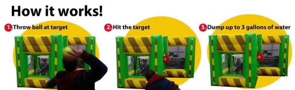Indoor Outdoor Inflatable Interactive Games / Inflatable Dunk Tank System For Kids