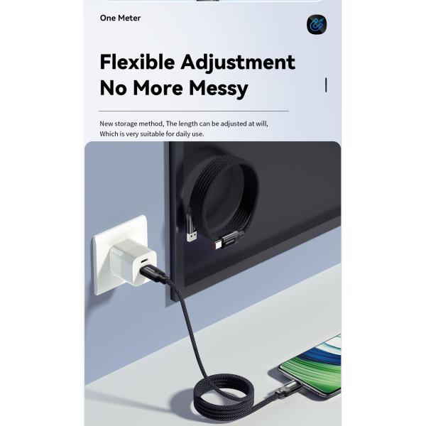 Magnetic Absorption Charging Cable Type C USB C to USB Cable 100W ES-X55 Series