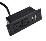 US standard UL certified embedded desktop power hub dual USB socket conference