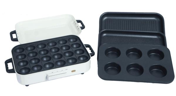Colorful 5 In 1 Multi Function Cooker for Takoyaki , Gill , Griddle , Muffin and