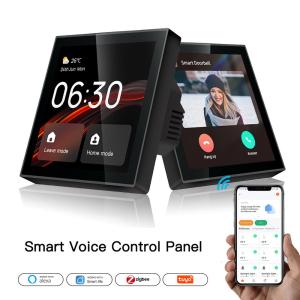 China Glomarket Tuya Smart 4-Inch Multi-Functional Touch Screen Control Panel Alexa Voice Zigbee Central Control on sale