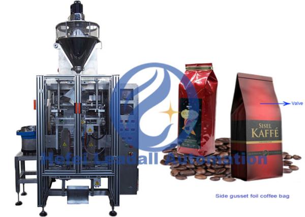 Buy Gusseted Bag Vertical Form Fill Seal Machine With Degassing Valve Applicator at wholesale prices