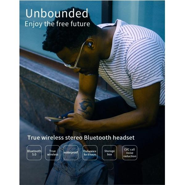 Stereo Bluetooth Wireless Waterproof Stereo in Ear Earphone