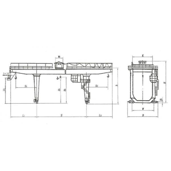 ISO Warehouse A5-A7 Mg Double Girder Gantry Crane 16/3.2T