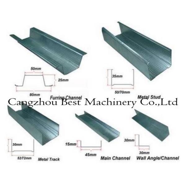 Channel Profile 0.3mm Stud And Track Roll Forming Machine For Cu Drywall
