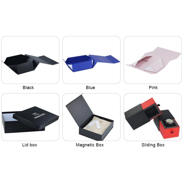 Custom Gold Foil Printed Magnet Magnetic Satin Jewelry Packaging Gift Close Box For Ring