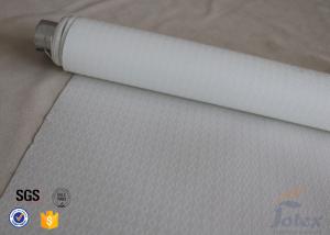 Quality 0.25mm 300gsm White Silicone Coated Fiberglass Fabric For BBQ Fireproof Apron for sale