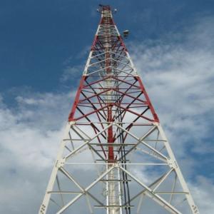 Quality Self Supporting Telecom Tower 3 Legs Triangular Angle Steel Lattice Tower for sale