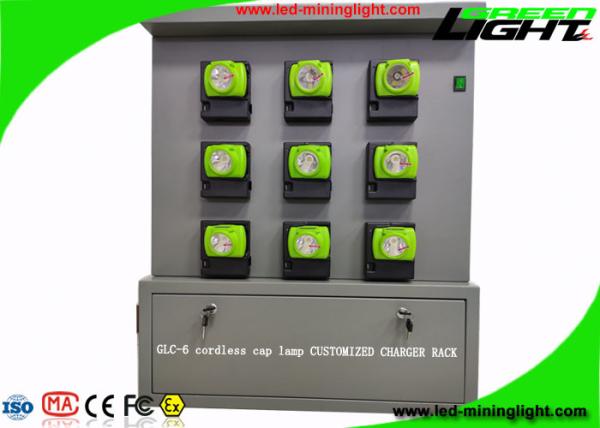 Buy GLC-6 Cordless Cap Lamp Mining Hard Hat Lights Charging Rack With 18 Units Double Side at wholesale prices