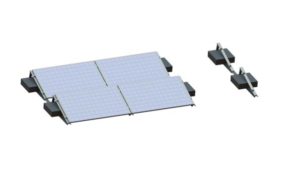 Buy Tripod Folding Flat Roof Solar Mounting System PV AL6005 Panel Mount at wholesale prices