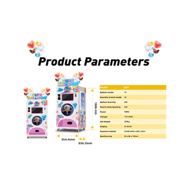 Customized LOGO Commercial Automatic Balloon Vending Machine With Multiple Payment Options And Real-time Balloon Inventory Synchronization