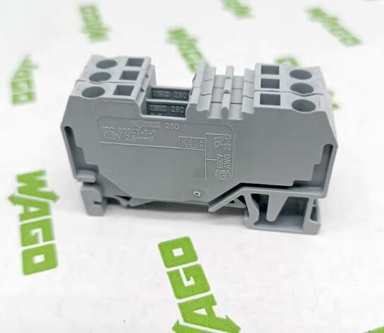 Original 280-901 DIN Rail Mount Terminal Block, Single-Level Front Entry, Grey, 2 Positions, 28 AWG, 12 AWG, 2.5 mm²