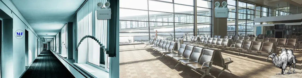 Rechargeable Non Maintained IP65 2*5W Lithium Battery Adjustable ABS Double Heads Emergency Light Exit Safety Emergency Light for Corridors and Emergency Access