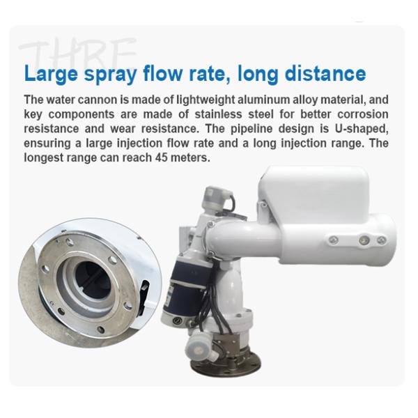 Customized Support OEM Intelligent Automatic Electric Water Cannon with 24V Remote Control and Max Flow of 1100LPM