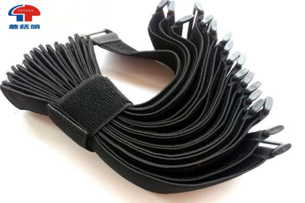 Buy High Strength Elastic Hook And Loop Strap Quick Release Cable Ties With Buckle at wholesale prices