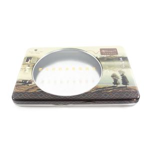 collective rectangular DVD tin box with window