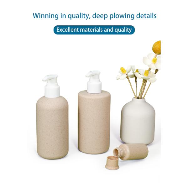 Biodegradable Wheat Straw Body Lotion Shower Gel Shampoo Bottle for Cosmetic Industry