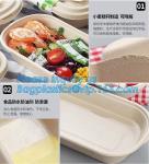 Pulp bowl, sugarcane take away fast food container with Lid,Compostable