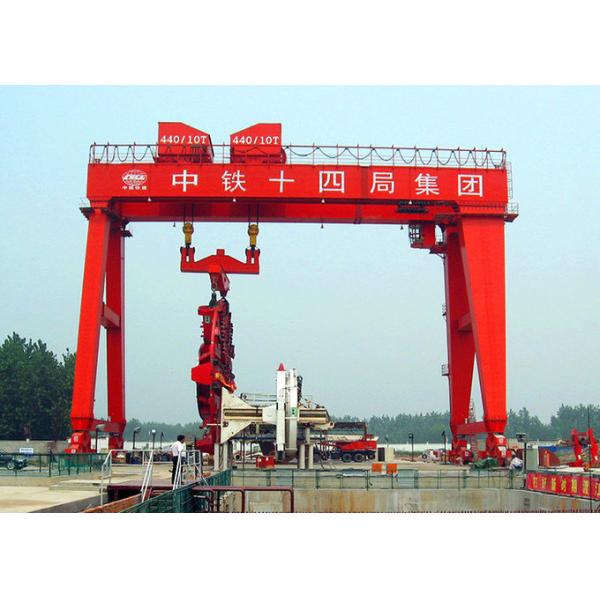 A Frame Double Girder Gantry Crane For Shield Tunneling Machine Electric Motors Driving
