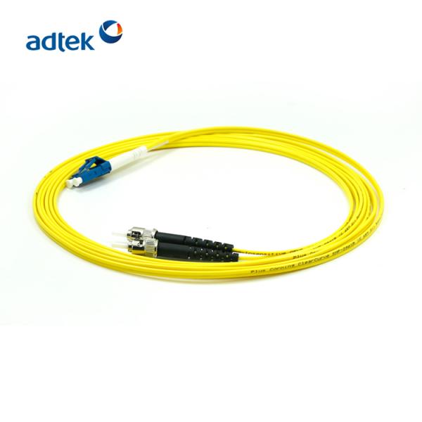 LC/UPC-ST/UPC Single Mode Fiber Patch Cord Duplex 3M PVC Yellow