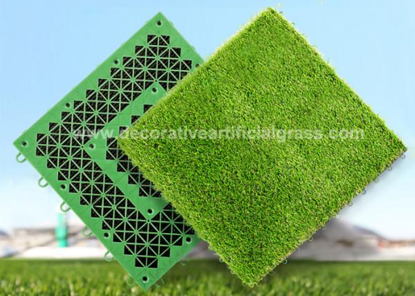 Buy Self-Draining Artificial Grass Turf Permeable Backing Interlocking Grass Mats at wholesale prices