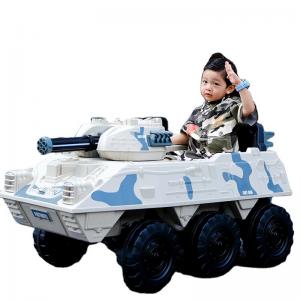 Quality Kids Electric Toy Tank Riding Toy Electric Tank 12V 6X6 Wheels PP Plastic Type for sale