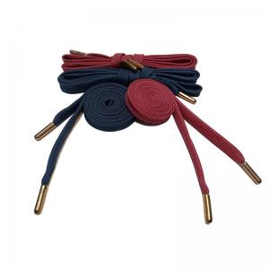 China Red Cotton Drawcord Drawstring Cord With Metal Tips For Hoodies on sale