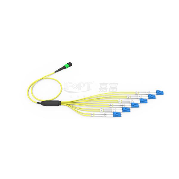 Unequal Length design MPO-LC adapts complex wiring environments SM Breakout Cable 12 Fiber Customizable LC DX Patch Cord