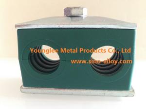 China Double pipe clamps designed to German standard DIN 3015-3, for pipe with O.D 6 mm to 42 mm on sale