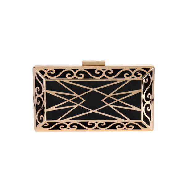 OEM Spikes Pattern Hollow Out Dinner Bag Frame 20*11cm